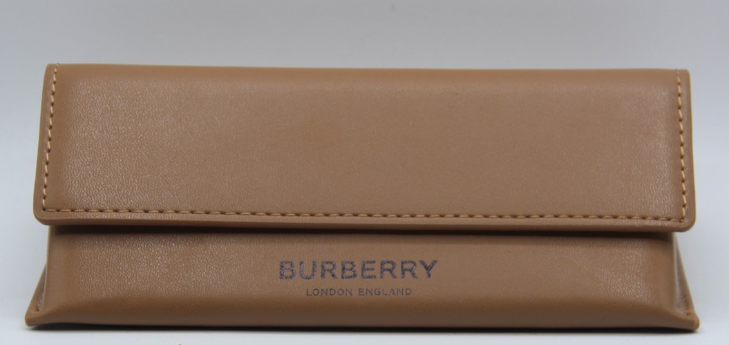NEW BURBERRY AUTHENTIC EYEGLASSES SUNGLASSES BROWN LEATHER SOFT CASE ONLY!