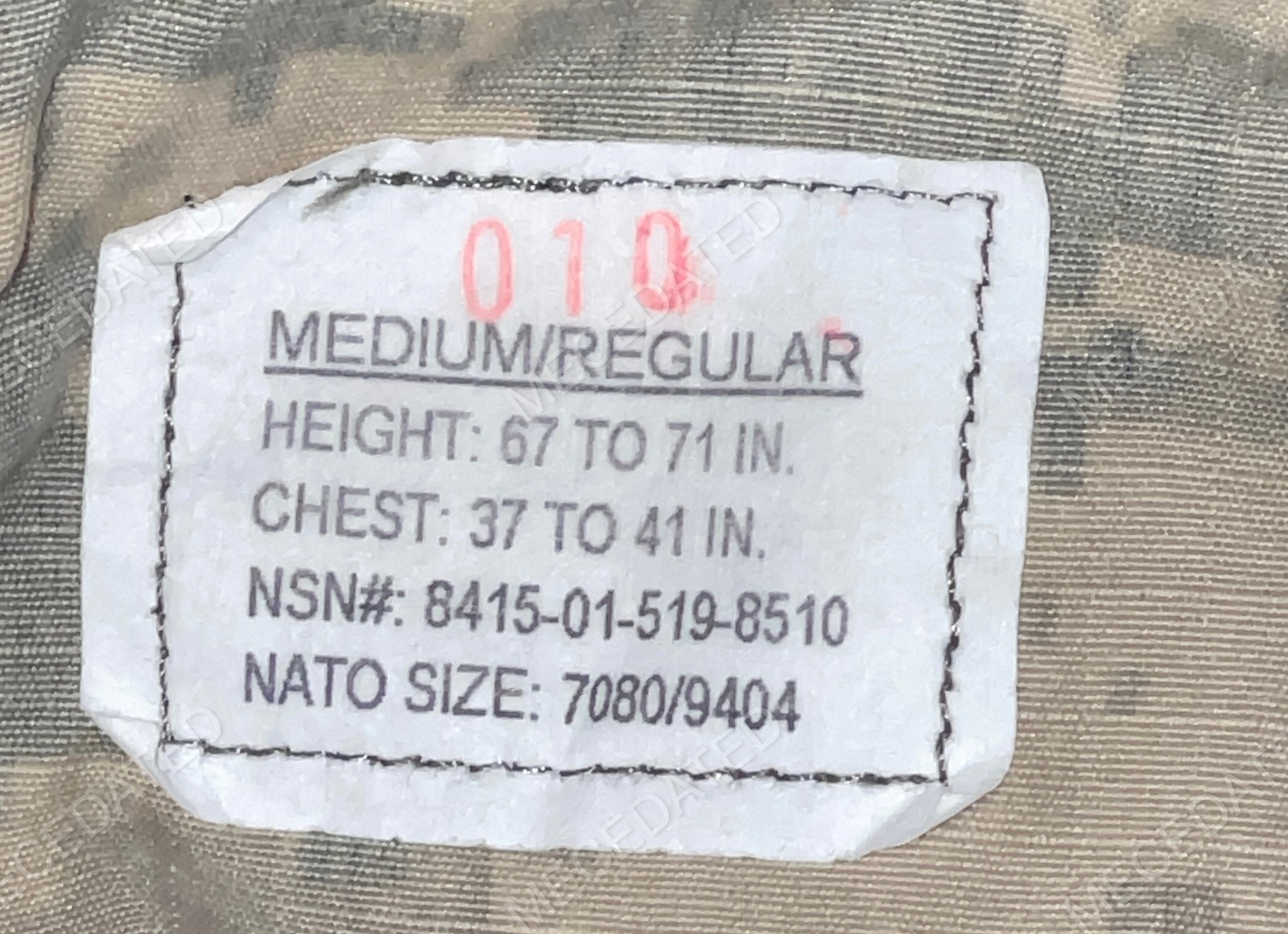 NWOT ACU ARMY COAT COMBAT UNIFORM MEDIUM REGULAR MR