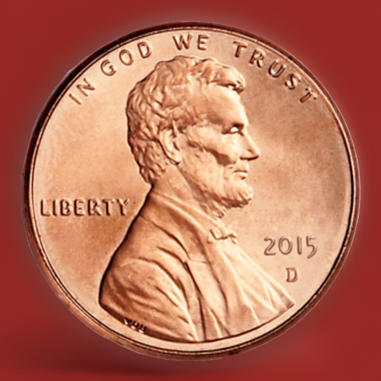 2015-D Gem Red BU Lincoln Shield Cent/Penny From US Mint Roll Fast Shipping