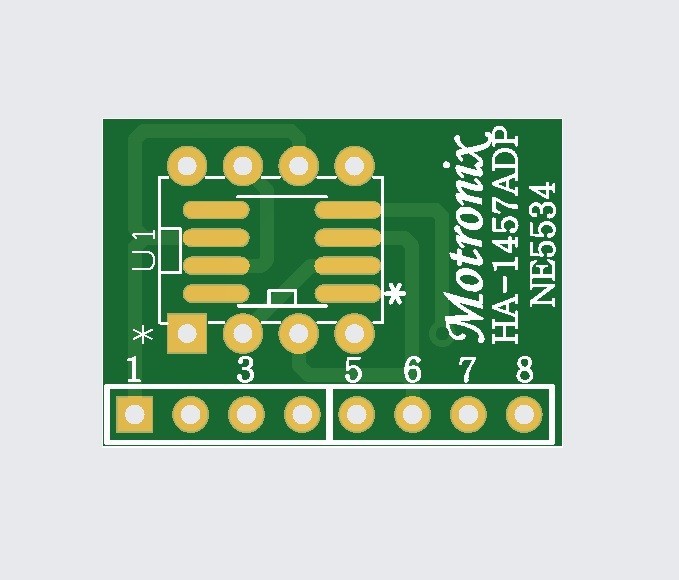 HA1457 Hitachi IC Replacement adapter SO8 to SIP8 for single or dual op amp 2pcs
