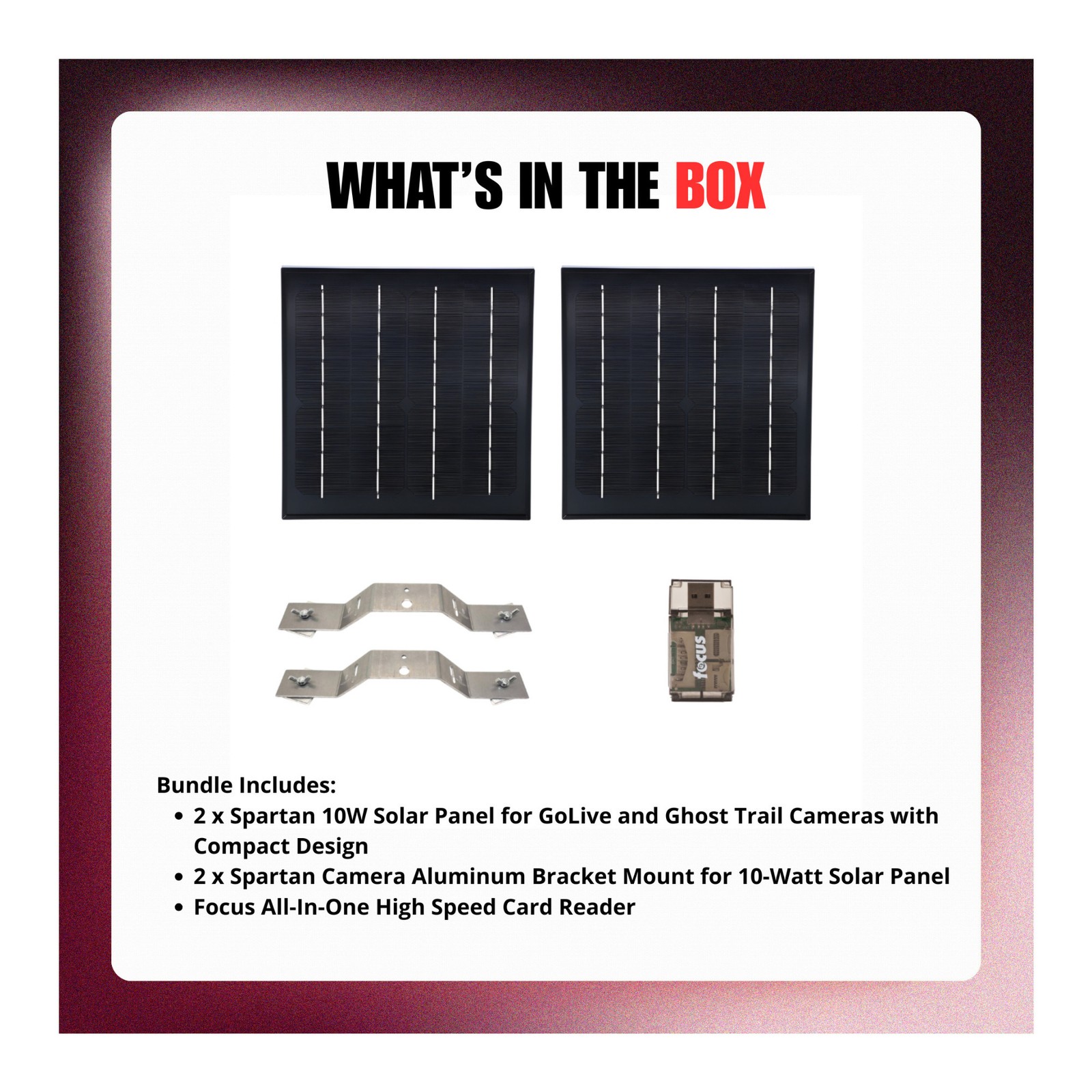 Spartan 10W Solar Panel for GoLive/Ghost Trail Cameras with Bracket Mount Bundle
