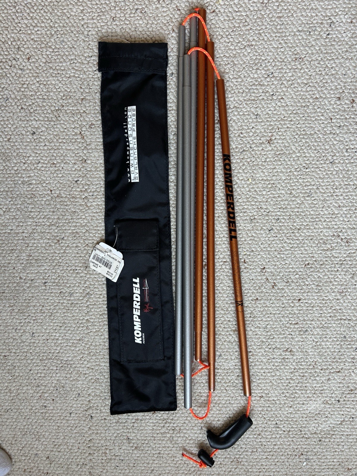 Komperdell Aluminum Avalanche Probe 6-Section 260 cm. Backcountry Alpine Touring