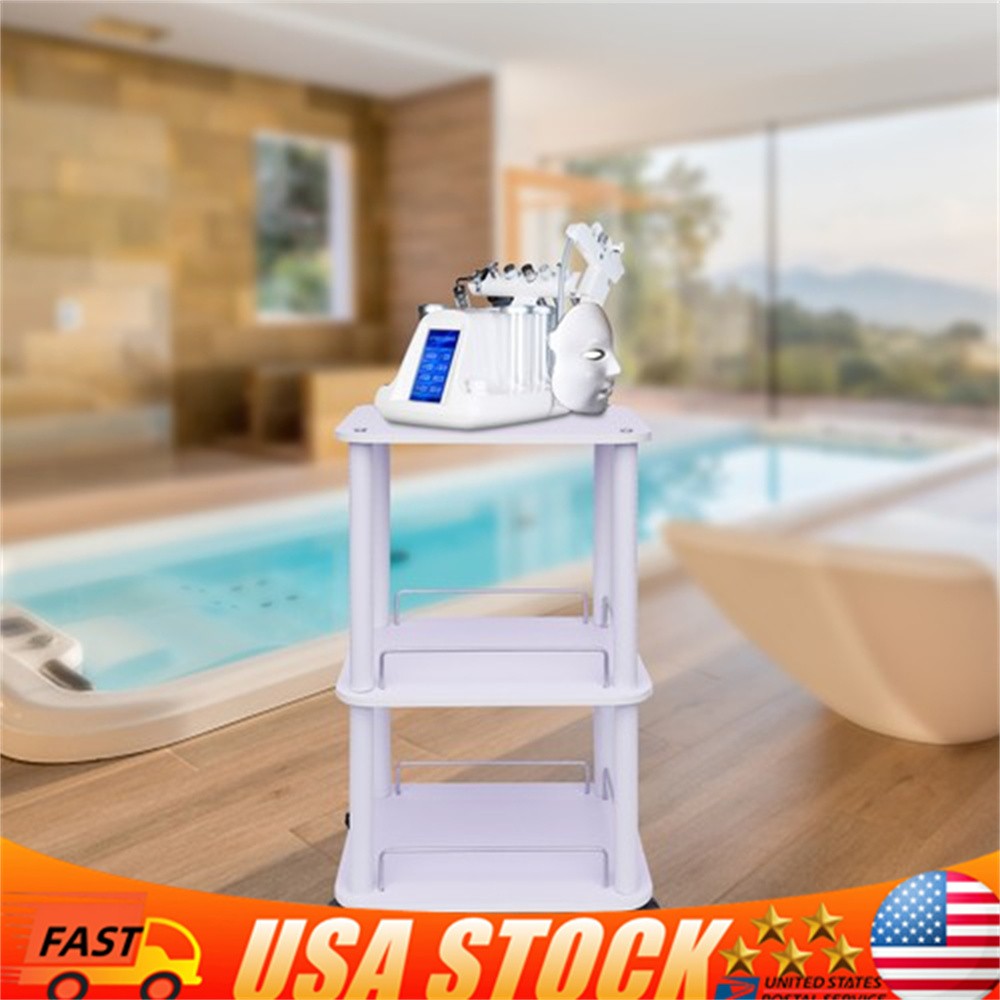 Beauty Salon Trolley Esthetician Cart Spa Facial Wooden Rolling Storage Station