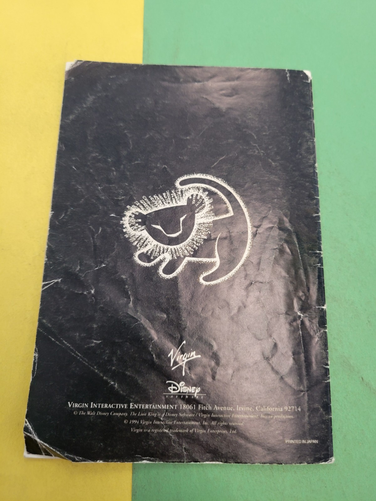 The Lion King | Super Nintendo | Manual