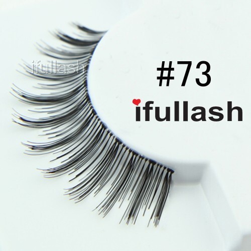 #73 ifullash 6,12 Pairs 100% Human Hair False Black Eyelashes