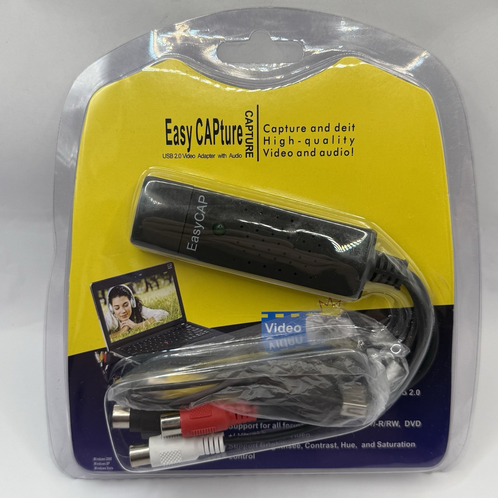 New Easy CAPture USB 2.0 Video Adapter with Audio Capture & Edit