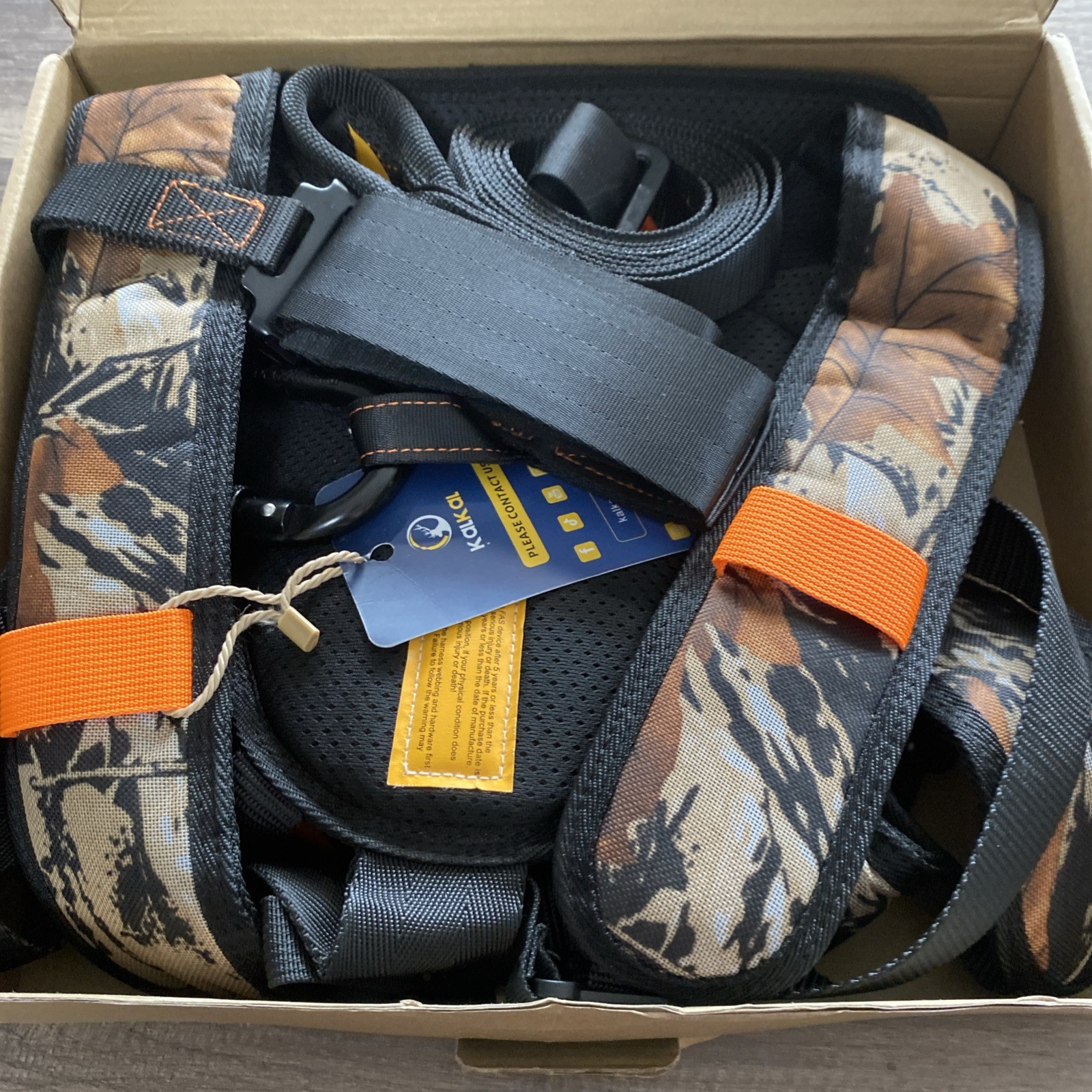 Kalkal Tree Stand Harness, Adjustable Hunter Safety System Harness with Whist/r