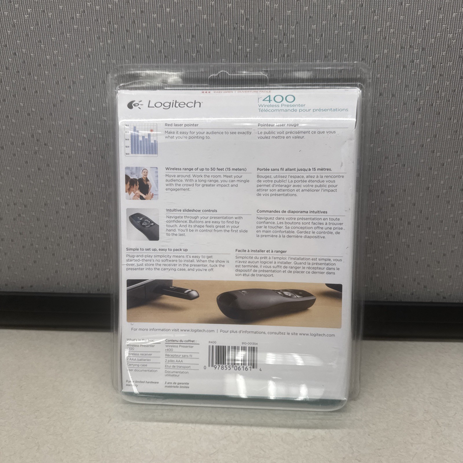 New Logitech R400 Presenter Remote Control and laser pointer