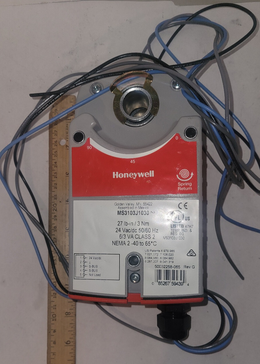 Honeywell MS3103J1030 Spring Return Damper Actuator 27 LB-IN 3 NM 24V - No Box