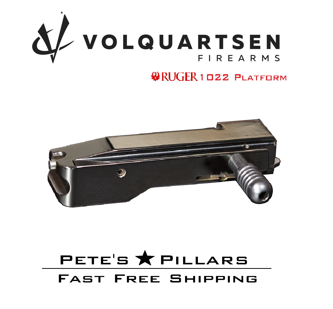 Volquartsen Ruger 10/22 Competition Bolt Assembly Black Knob Buffer Kidd VF10BLT