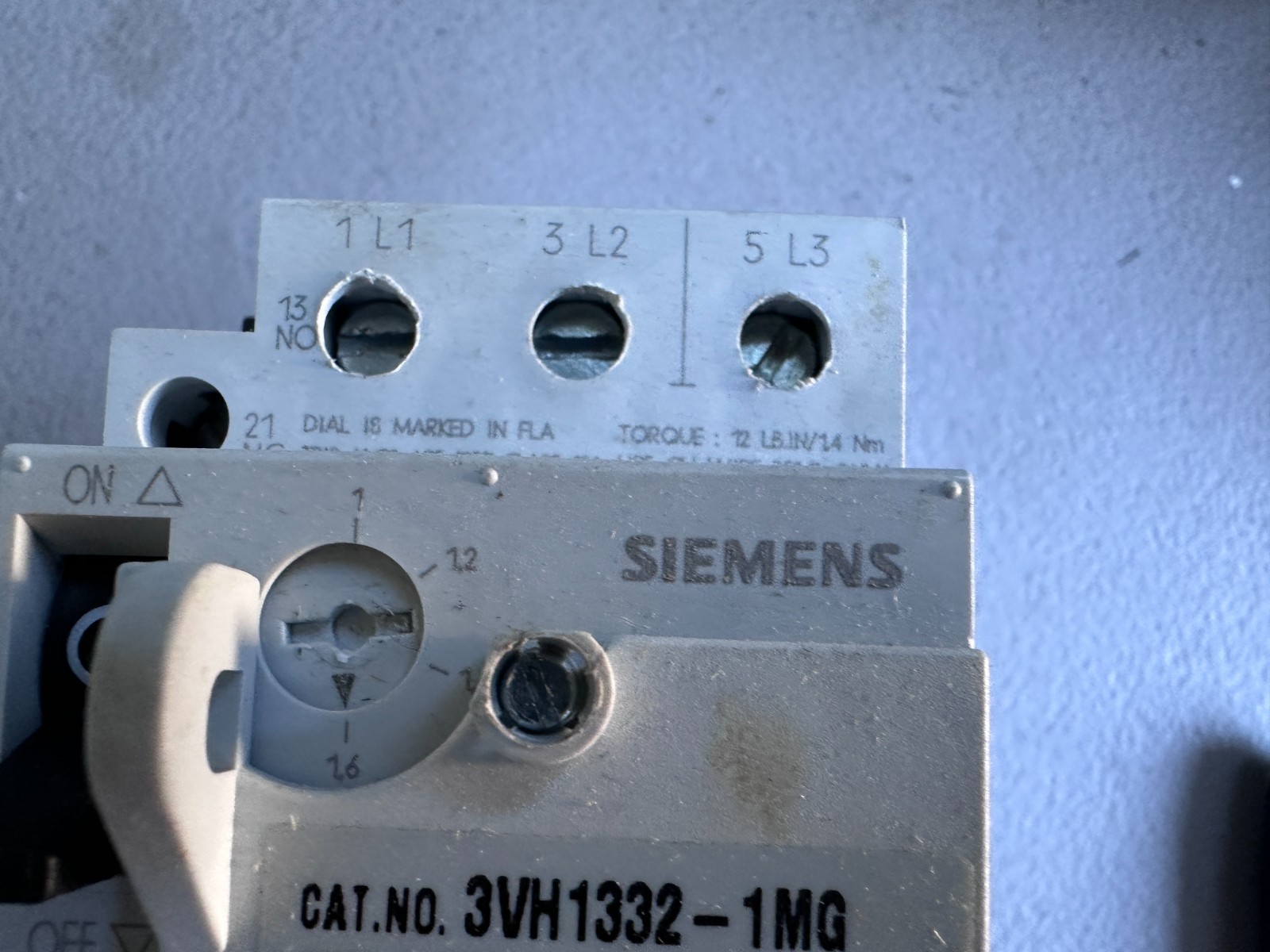 Siemens 3VH1332-1MG Modular Motor Controller w/3TF32 Contactor