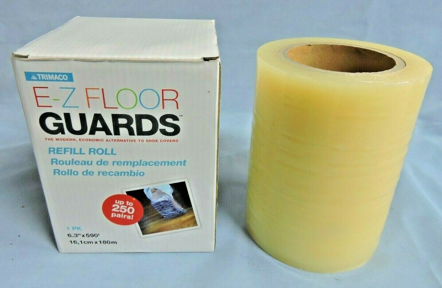 Lot 4 Trimaco E-Z Floor Guards #54716 Refill Film Rolls Shoe Covers 1000 Pairs