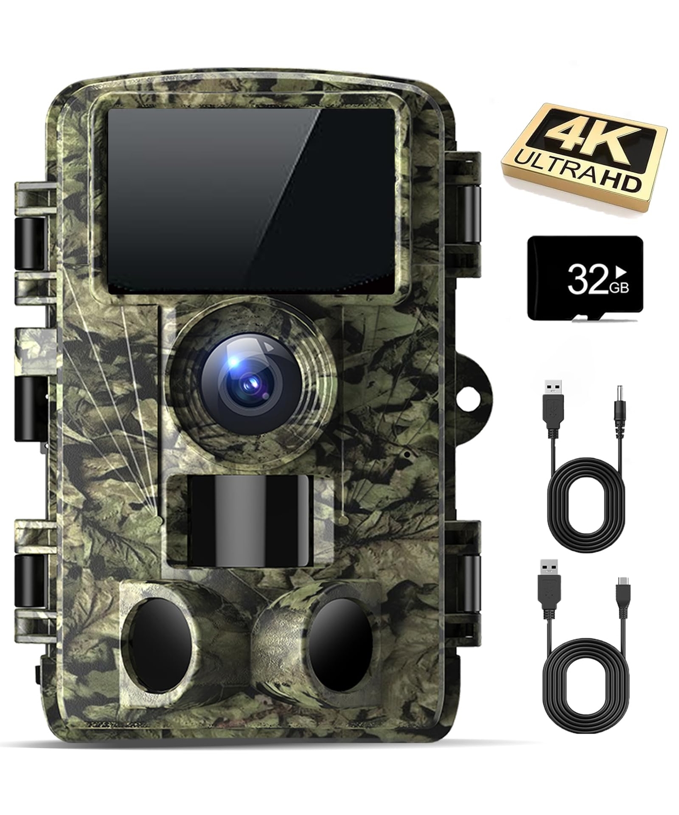 Trail Camera - 4K 48MP Game Camera with Night Vision, 0.05s Trigger Motion