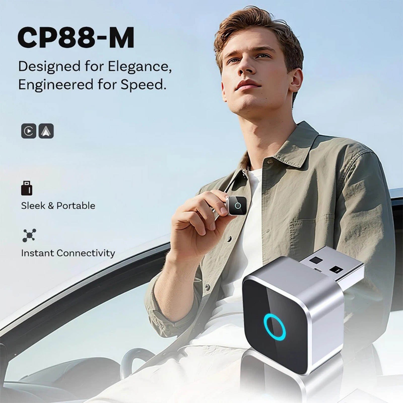 Wireless for CarPlay Adapter Dongle for Android Auto Bluetooth 4.2 USB Connector