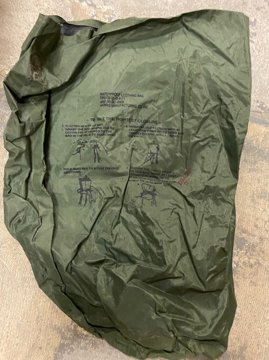 USGI Wet  Gear  bag  rubberized wet gear weather bag