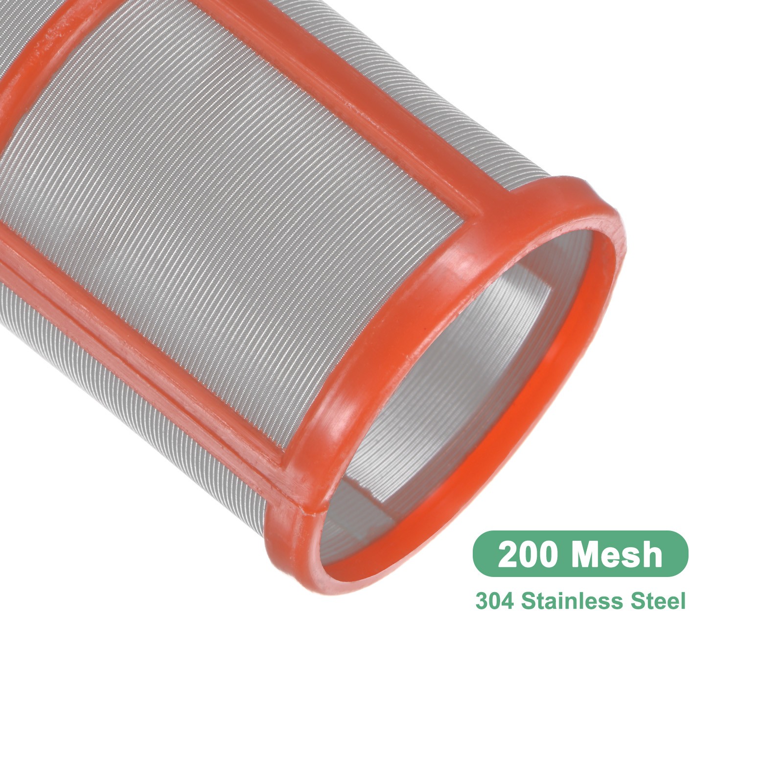 2-Pack 200 Mesh Reusable Stainless Steel Filter Screen for t Strainer [Red]