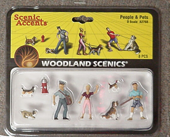 O scale Figures Dogs PEOPLE & PETS Woodland Scenics People # 2768