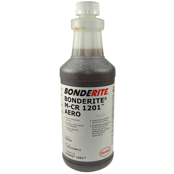 Bonderite M-CR 1201 Aero, Formerly Alodine 1201, Pint, Quart, Gallons & 1132 Pen