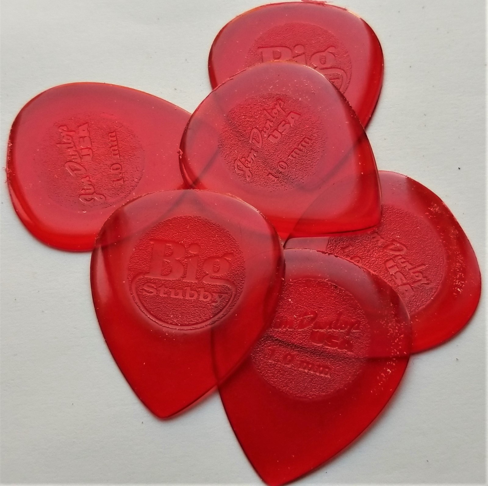 Dunlop Guitar Picks   Big Stubby  6 Picks  1.0mm  475R1.0