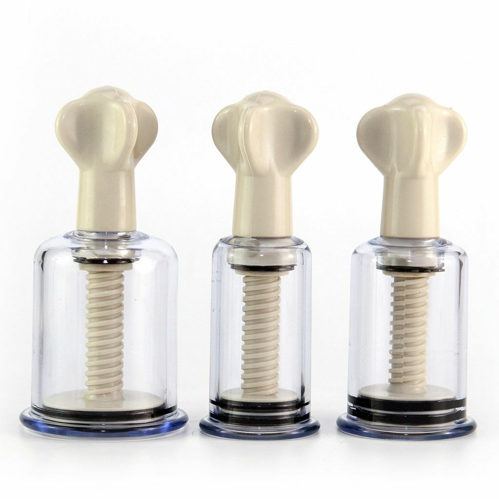 1-2PCS Vacuum Twist Rotary Cupping Set Nipple Sucker Enlargement NO-Pump Suction