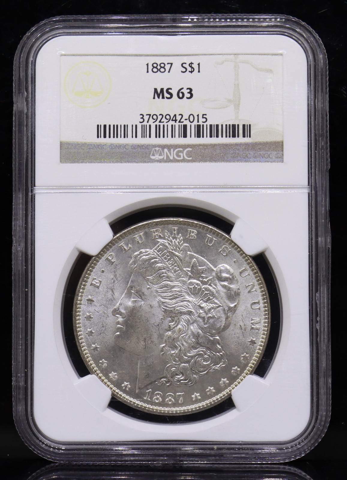 1887 Morgan Dollar NGC MS63