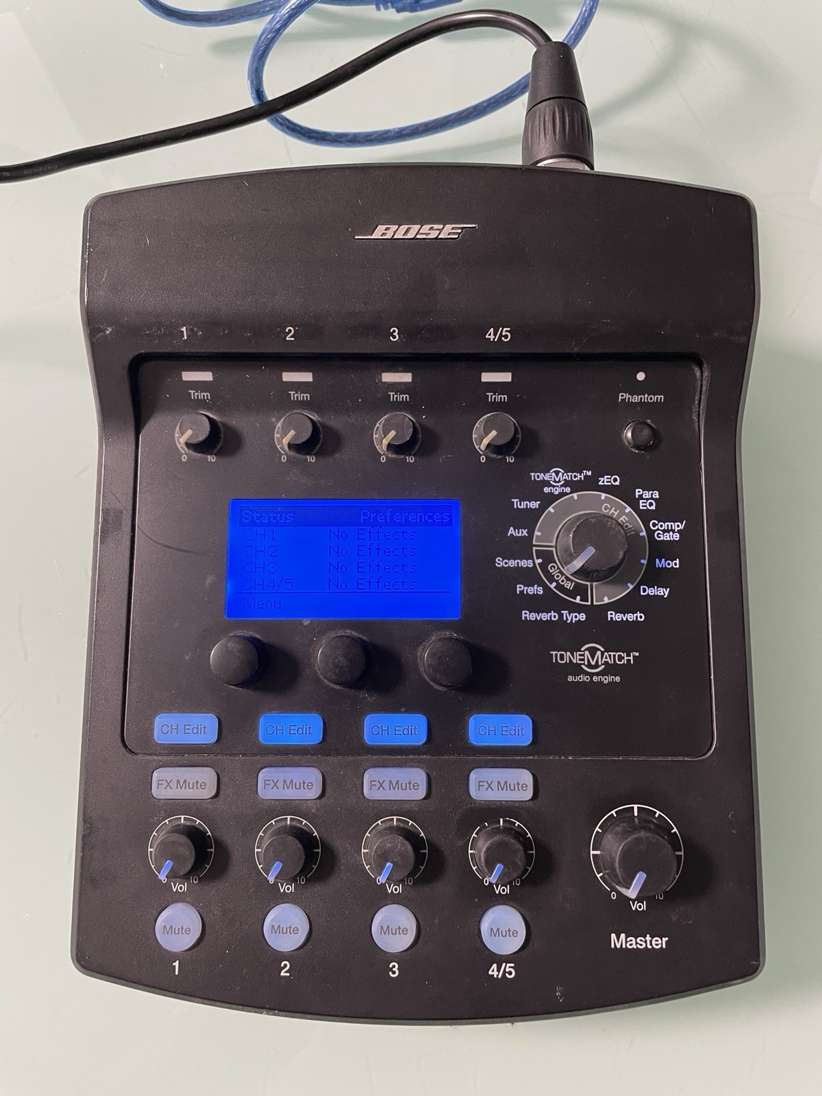 Bose T1 ToneMatch 4 Channel Effects Audio Mixer Case USB Cable + Power Supply