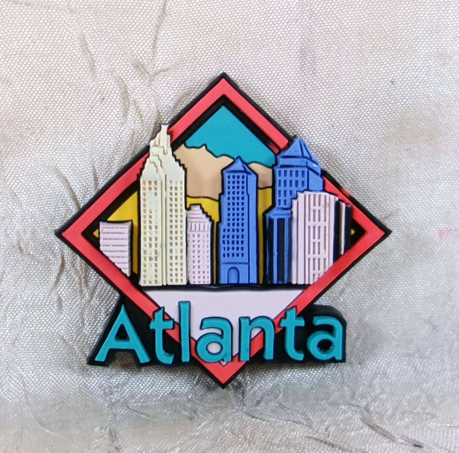 Atlanta Georgia Souvenir Rubber 3D Magnet with Skyline