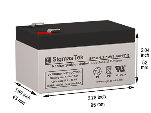 12 V 1.2 AH Electric Scooter Battery