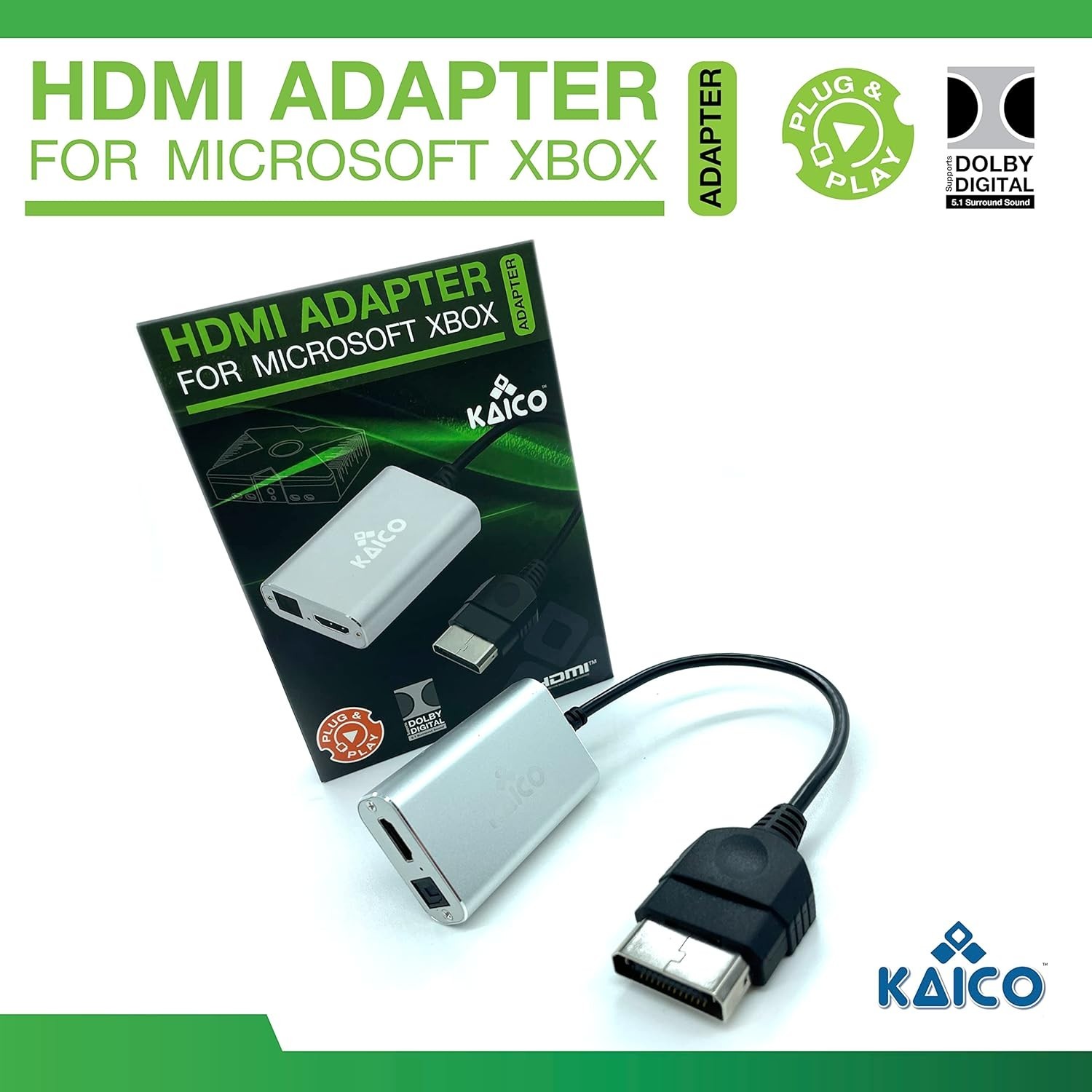 Kaico Original Xbox HDMI Adapter Compatible with Microsoft Original Xbox Console