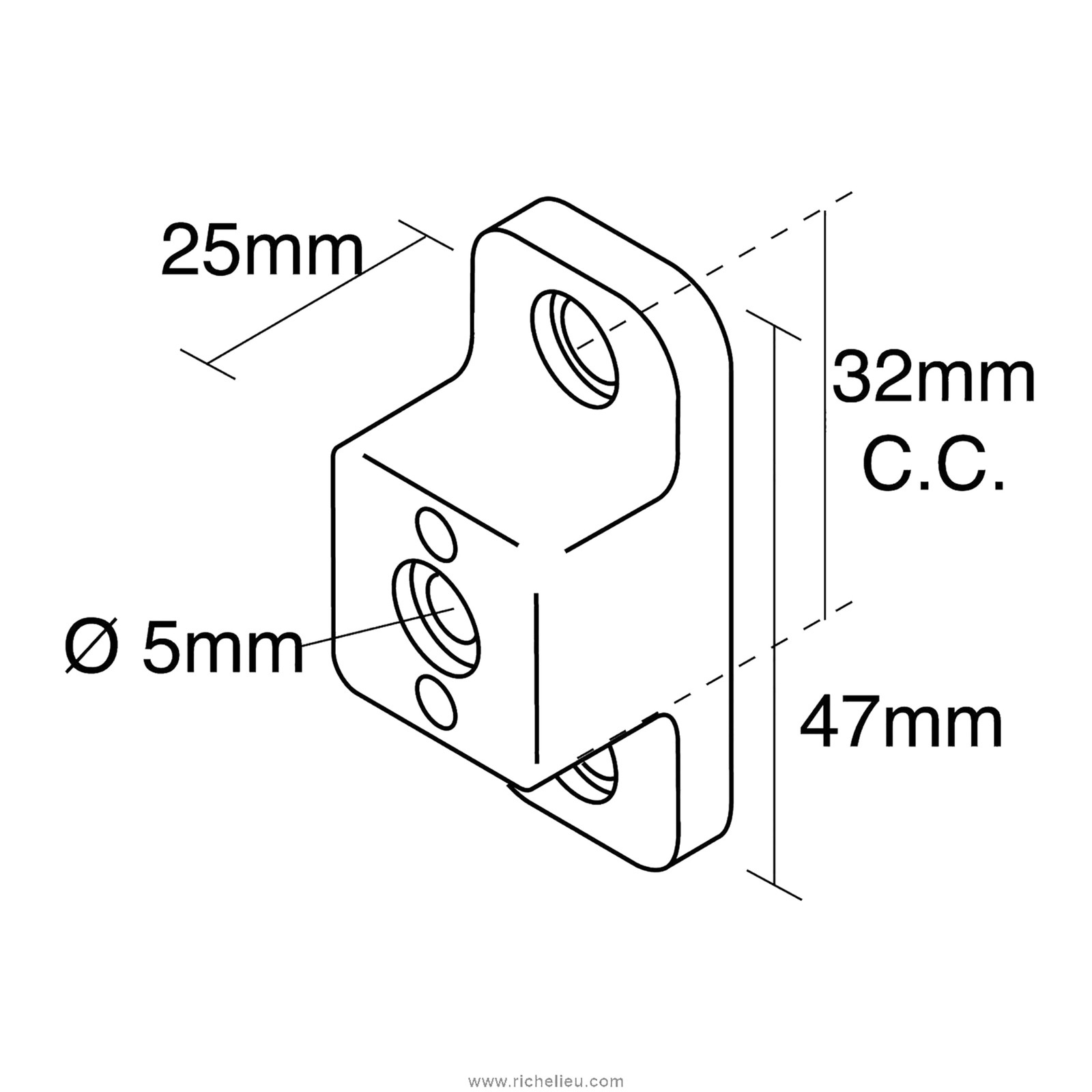 4 Pack Hardware 1" 25mm Drawer Slide Cabinet Side Spacers, Plastic Kitchen Ca...
