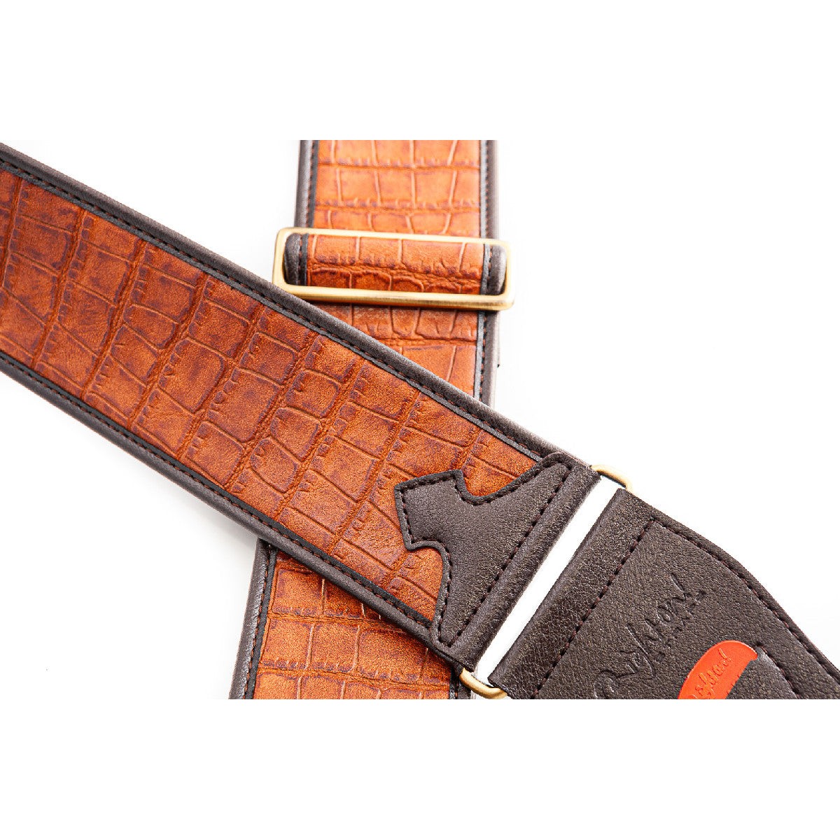 RightOn! Straps Alligator Guitar Strap - Light Brown