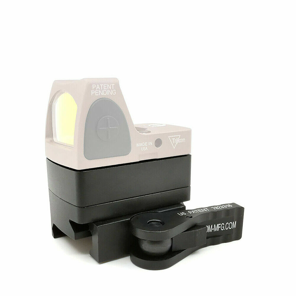 Weapon Red Dot Sight Mount QD Auto Lock Riser Mount For RMR Base Picatinny Rail