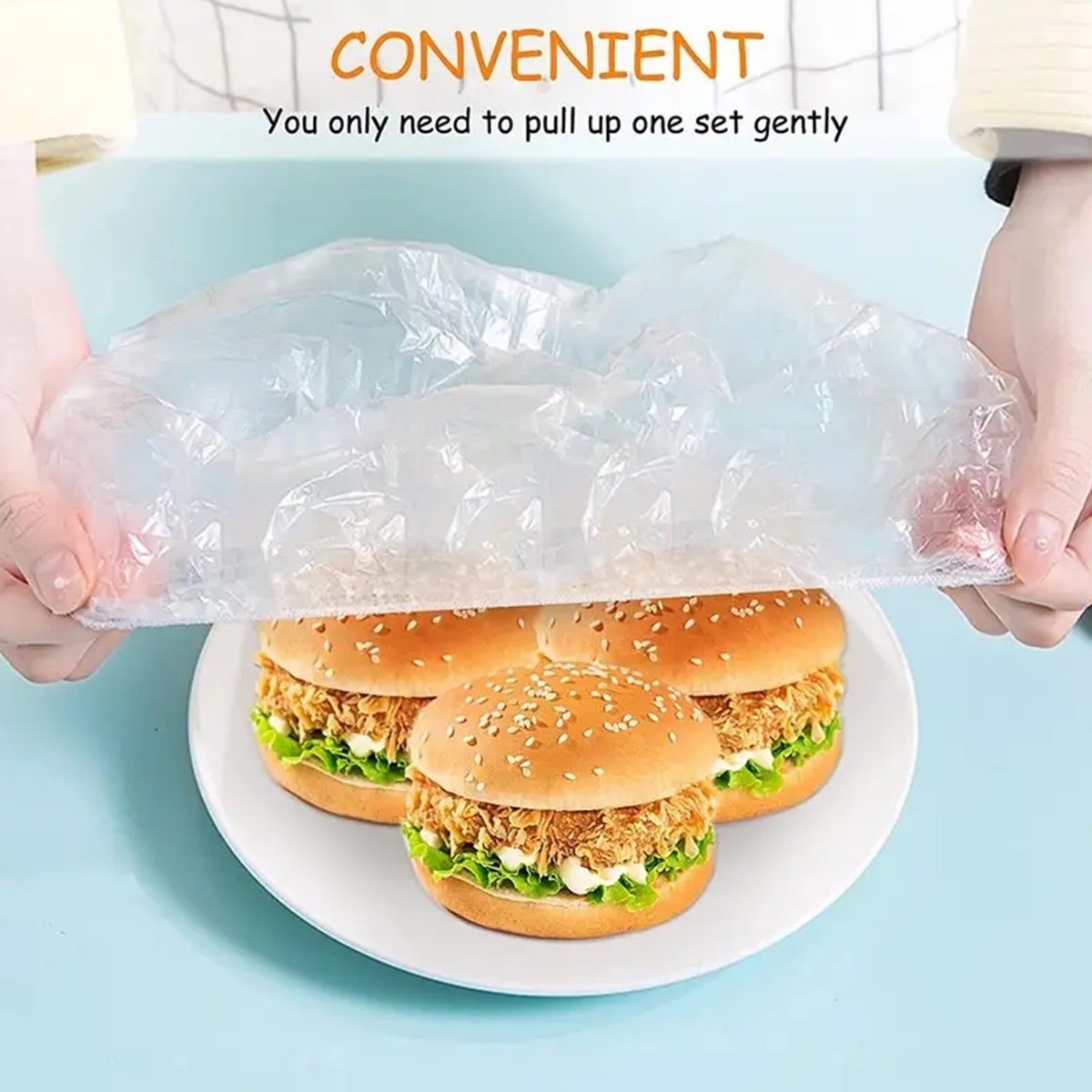 100Pcs/bag Disposable Food Cover Home Kitchen Durable Multipurpose
