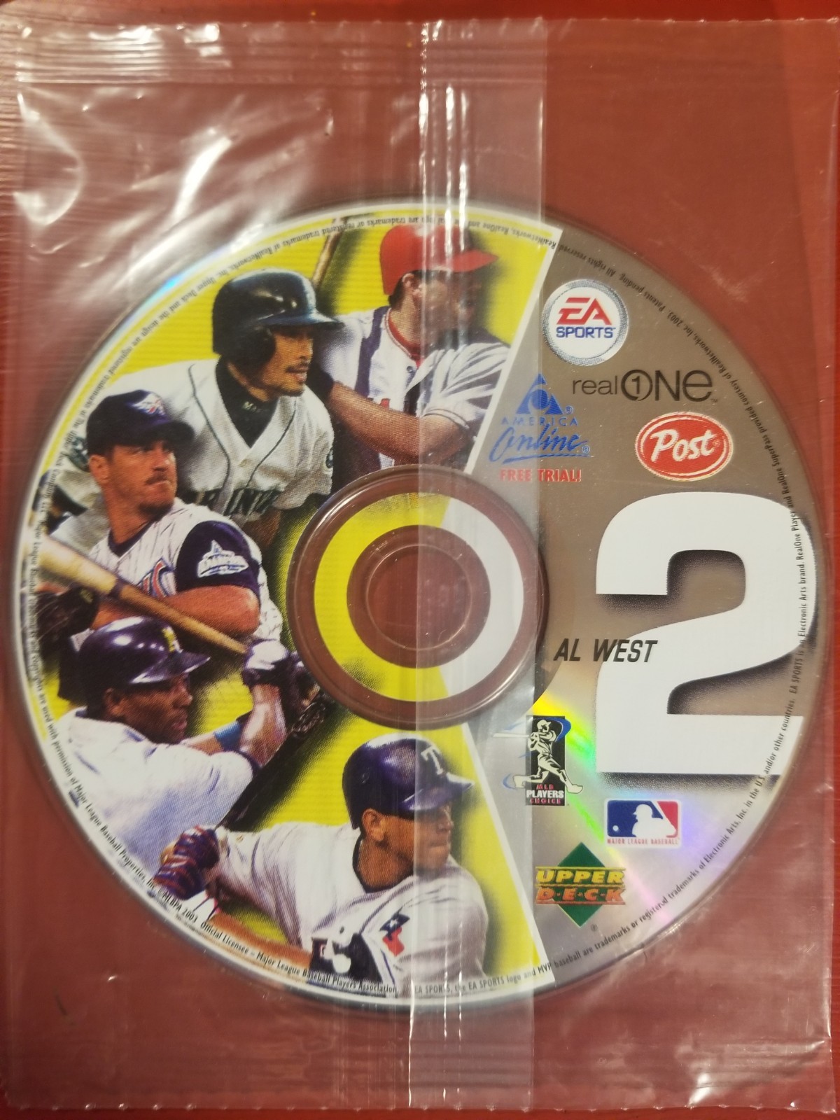 Upper Deck EA Sports AL West #2 - Post Cereal Promo CD Sealed AOL Free Trial