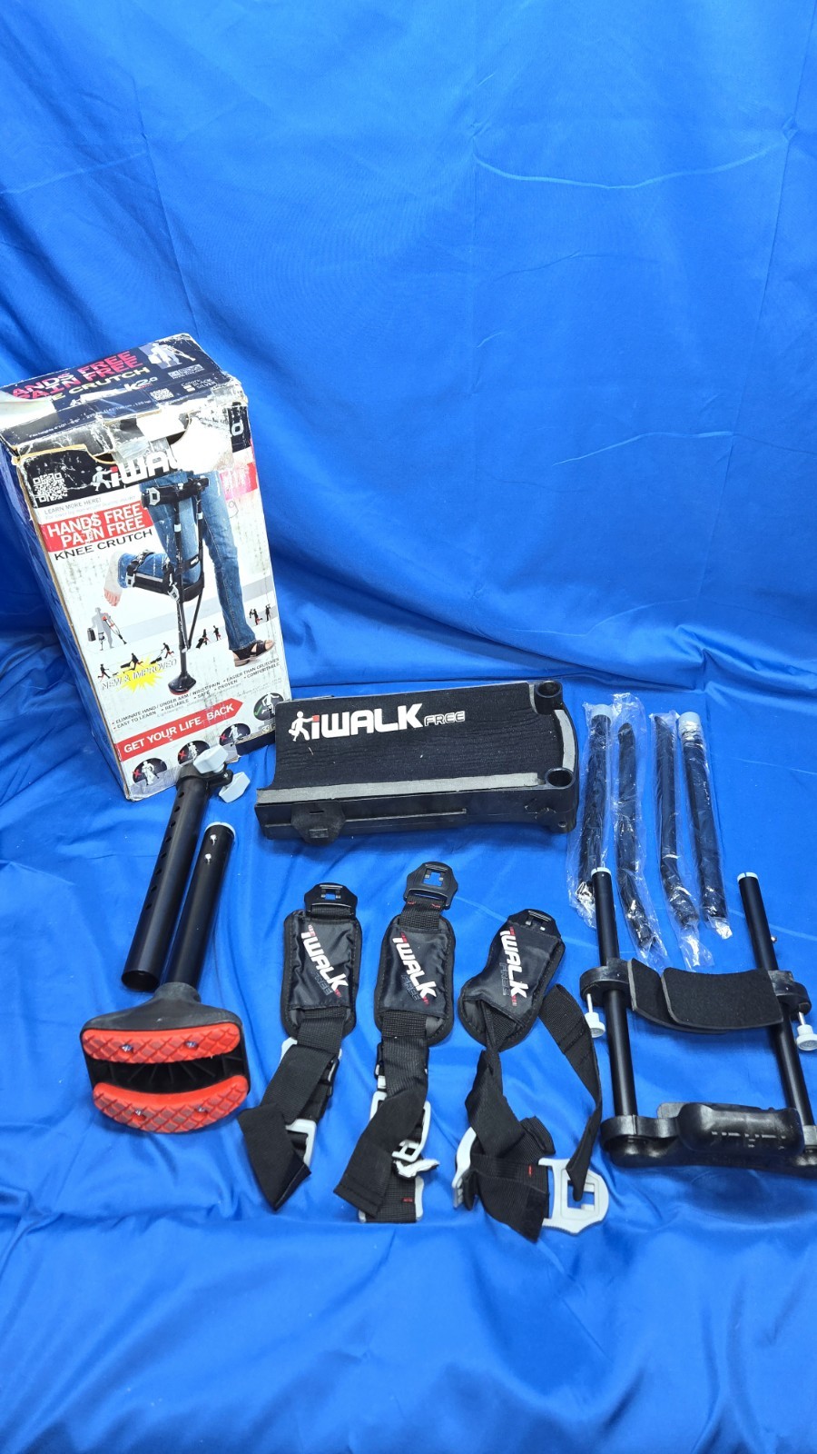 IWalk 2.0 Hands Free Knee Crutch Single Leg Support Brace Walking Aid Complete