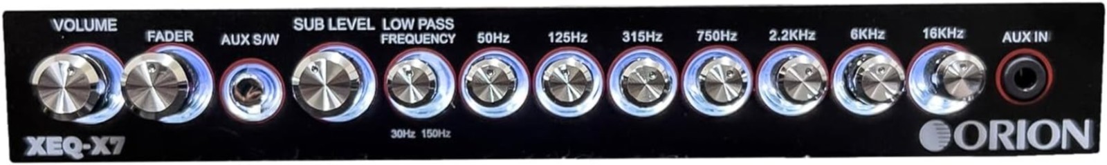 Half-DIN 7-Band Graphic Equalizer with Variable Low Pass Filter for Car Audio
