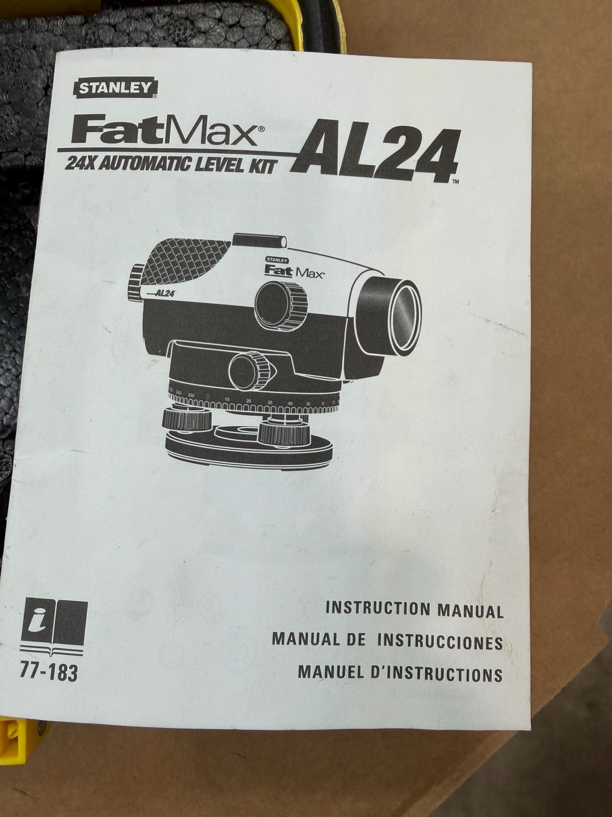 Stanley Fat Max Automatic Level Kit AL24 With Case And Manual