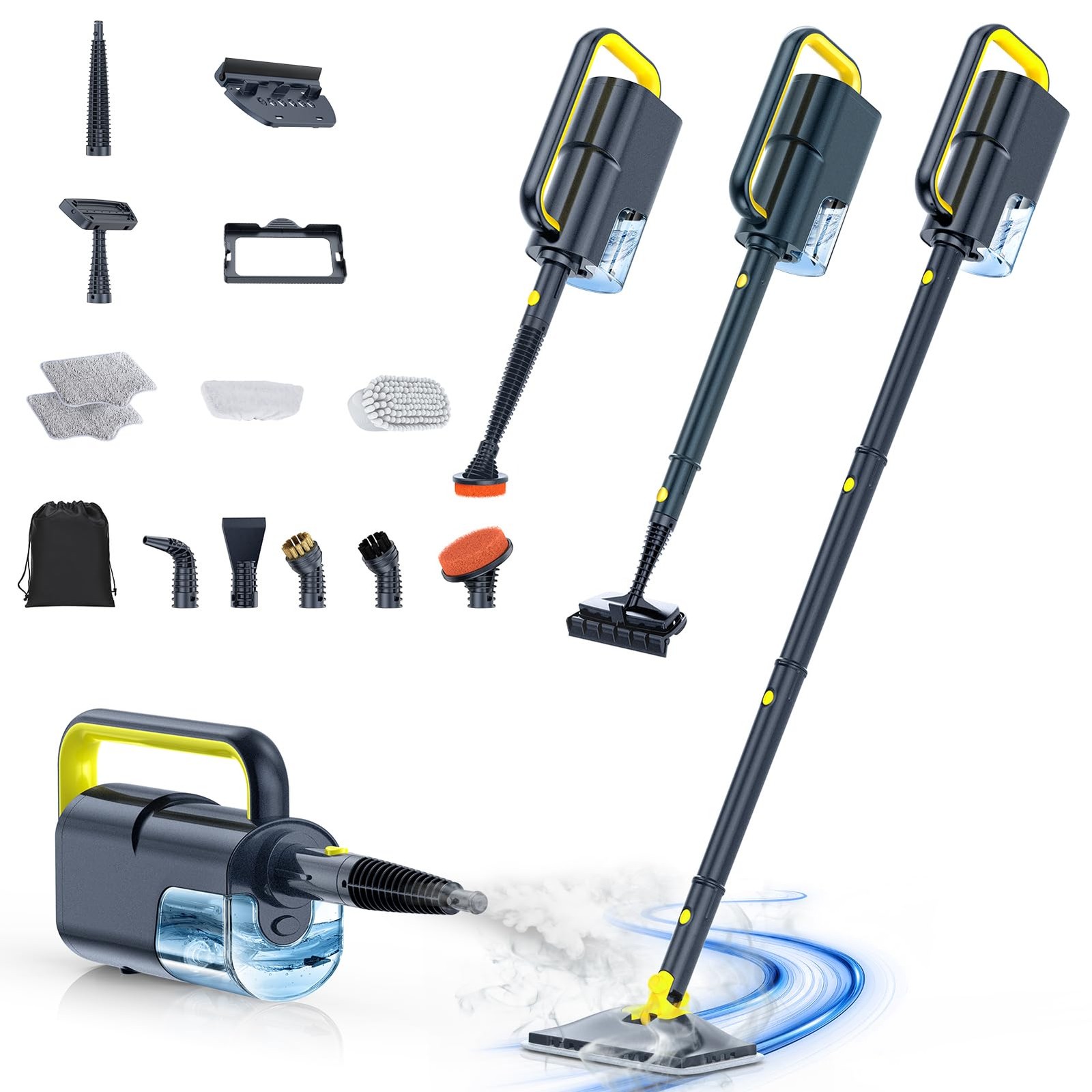 Cleaner 10-in-1 Detachable Handheld Multi Surface Gray KS-7883 Steam
