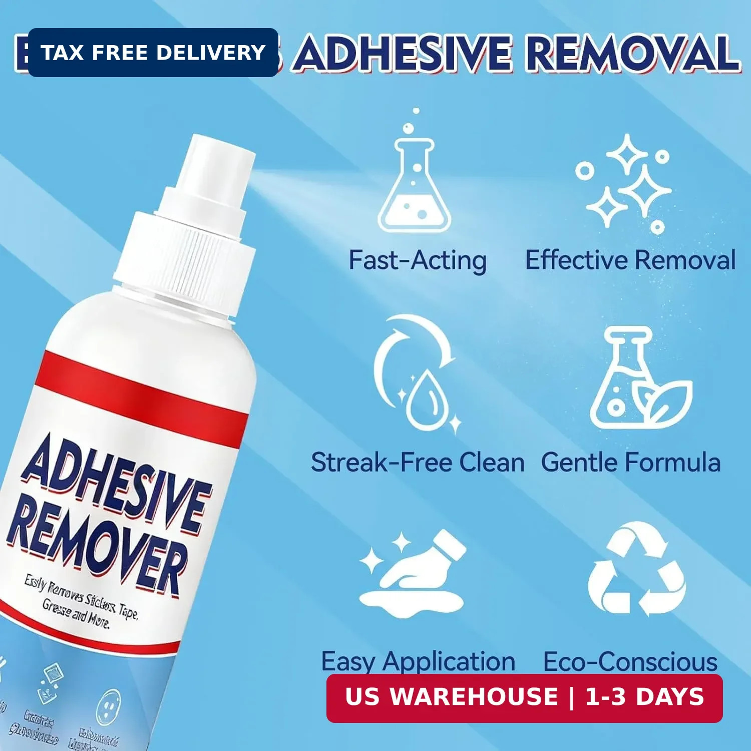 Adhesive Remover Spray, Sticker Remover Cleaning Multi-Surface Residue, Glue Rem