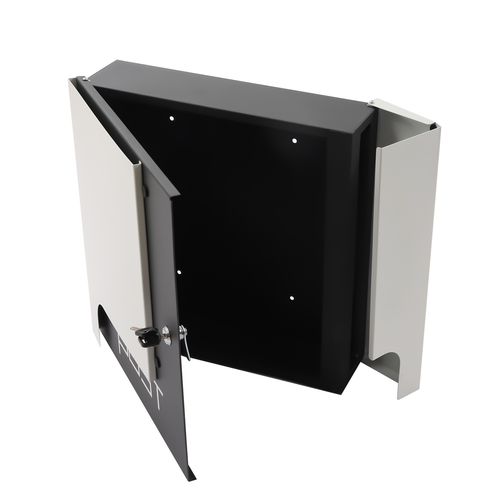 Rectangular Post Box Large Letter Mail Box Steel Lockable Wall Mount Mailbox New