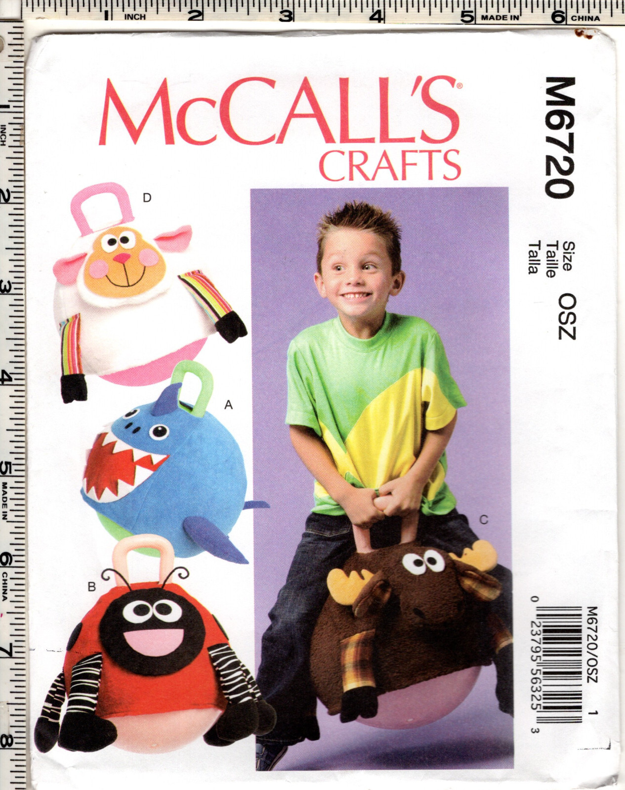 "14" Hopping Ball Covers" ©2013 McCall's Crafts Sewing Pattern # M6720 One Size