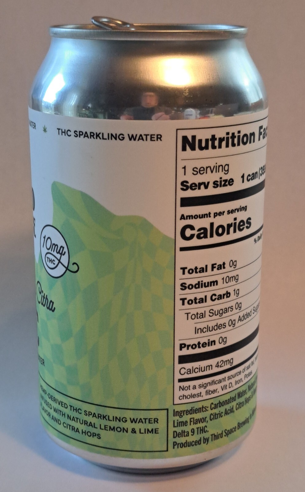 Third Space Brewing HEAD SPACE Lemon-Lime Citra THC Sparkling Water Empty Can