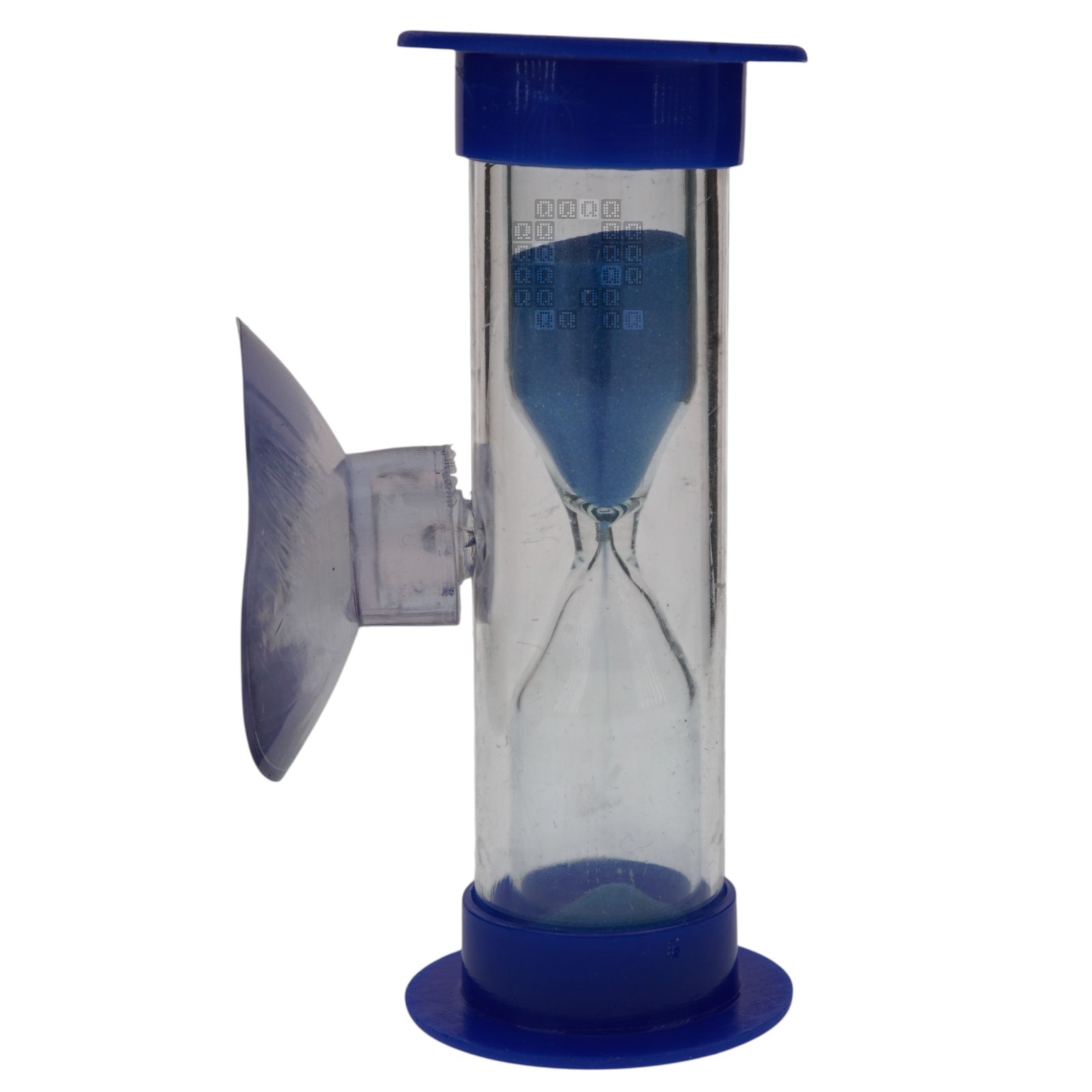 Plastic Hourglass Sand Timer with Suction Cup, 3 Minute, Blue, 2-3/8" Height