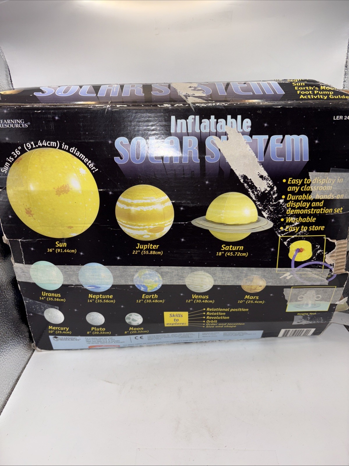 Learning Resources Inflatable Solar System - Blow Up Planets for Home or School