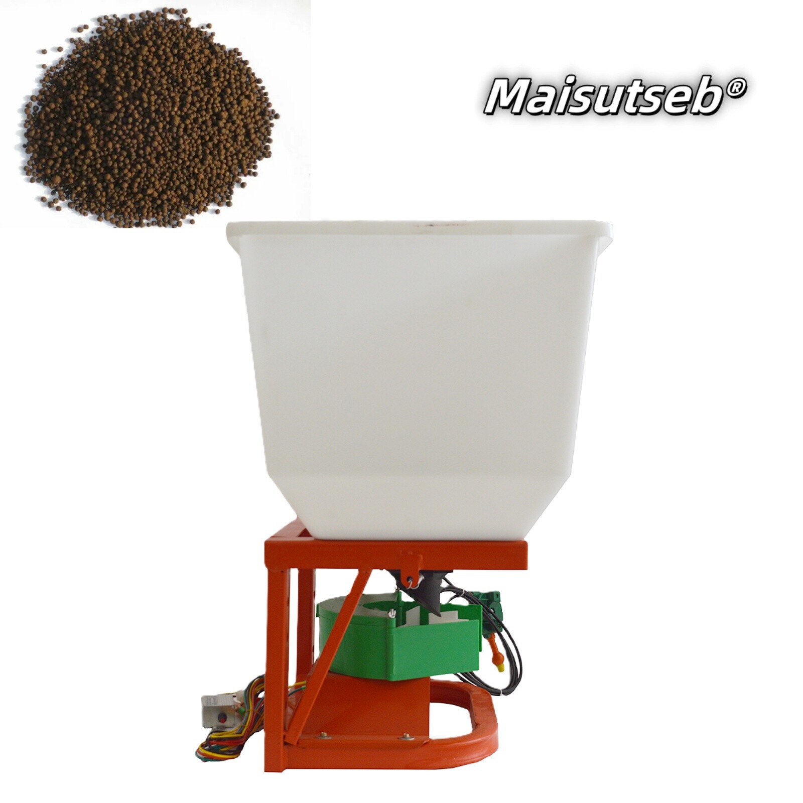 12V Tractor Front Electric Fertilizer Spreader Machine 265lbs Broadcast Spreader