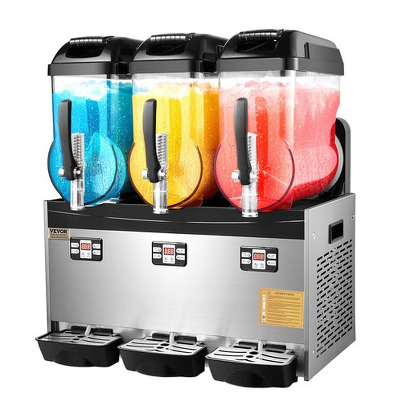 12Lx3 Commercial Slushy Machine Margarita Smoothie Frozen Beverage Maker