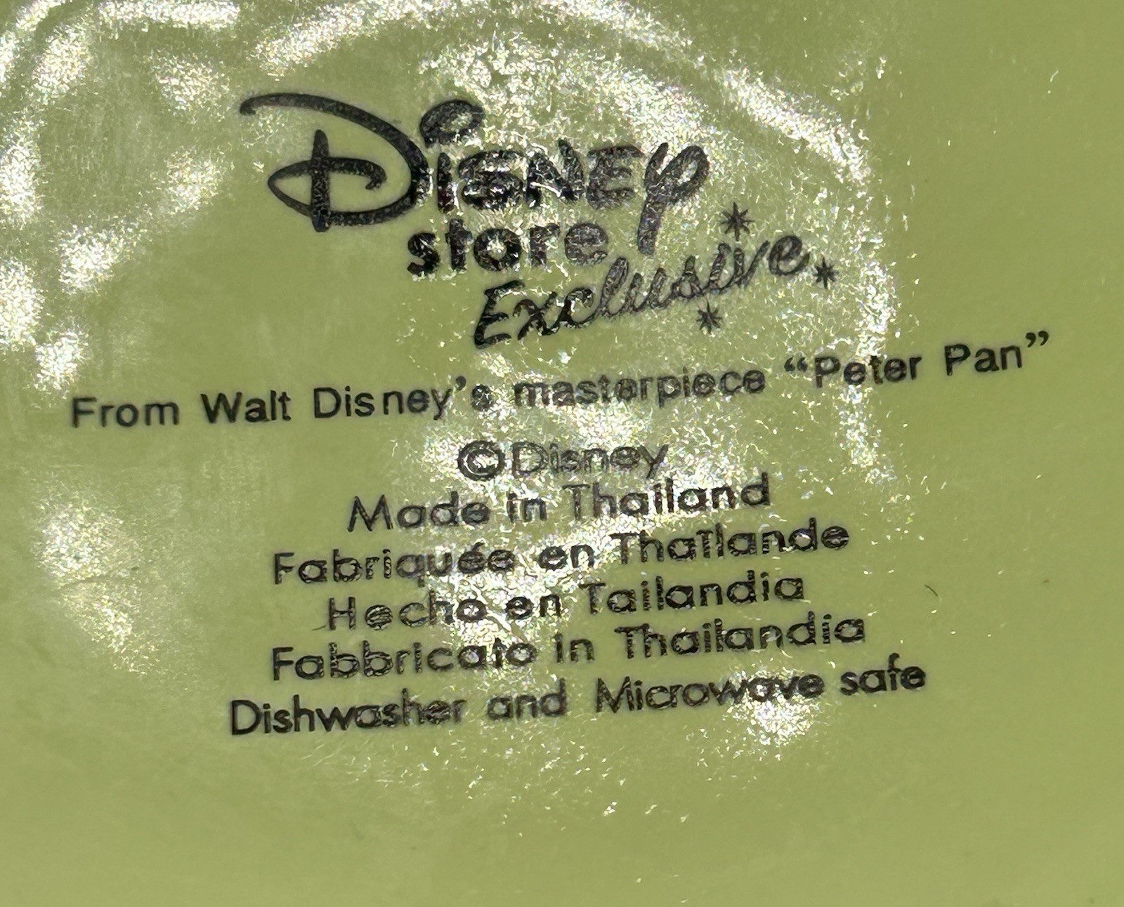 Disney Store Exclusive Tinkerbell Green Ceramic Mug Tea/Coffee
