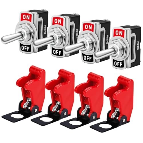 10A/12VDC, 6A/24VDC Universal Rocker Toggle Switch with ON-OFF safety cover