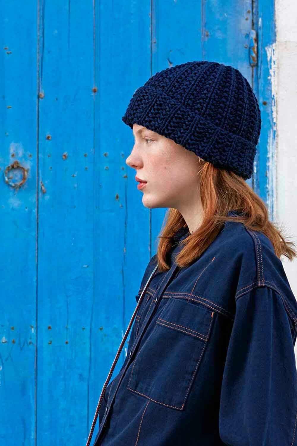 Hat - Lang Yarns Glory - Model Package Knitting Kit With Instructions