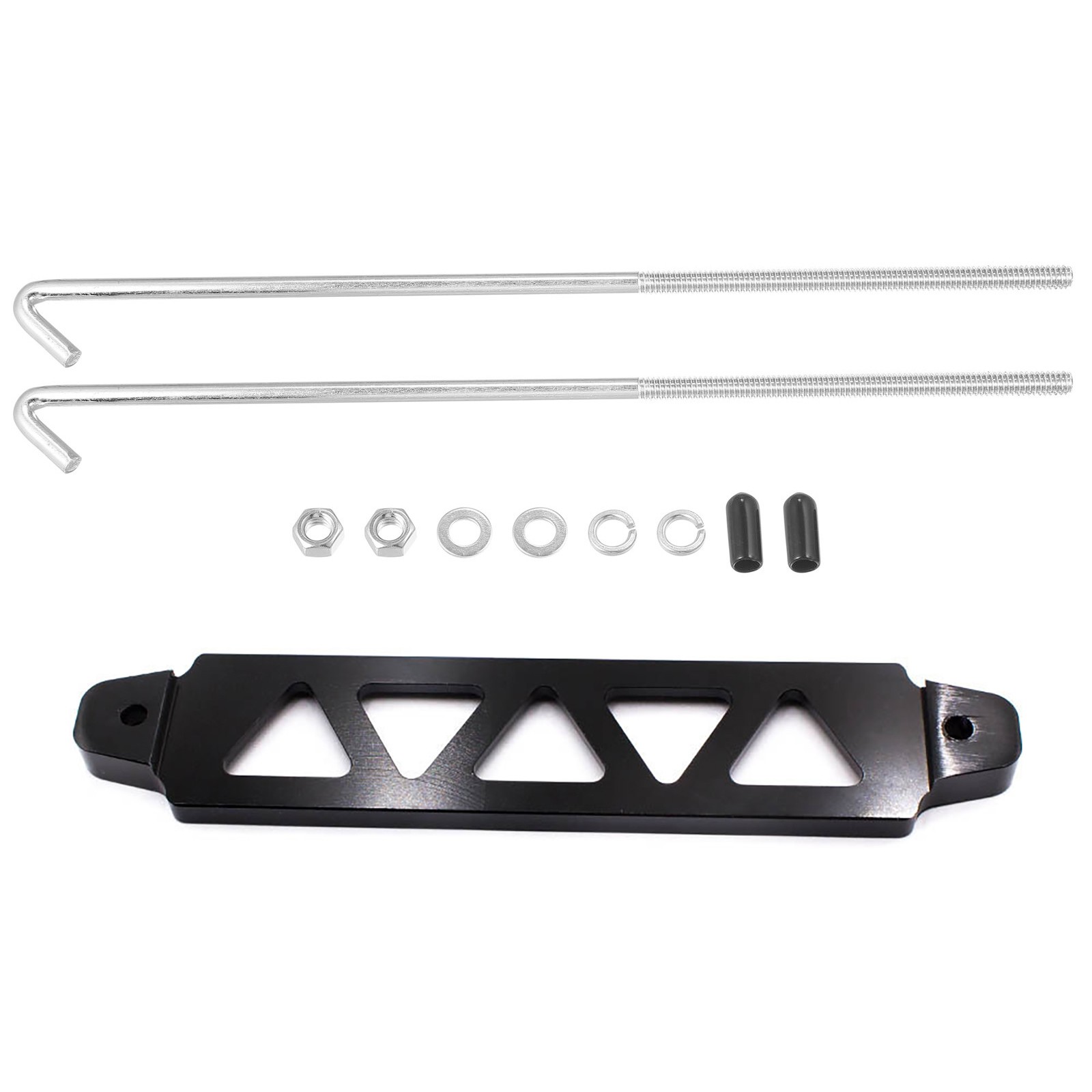 1 Set Aluminum Alloy Battery Hold Down Bracket Holder Kit Auto Accessories